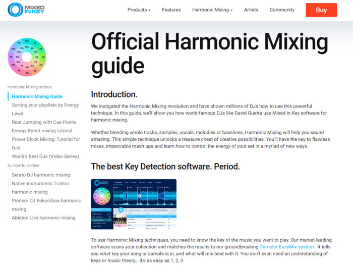 Guía de mezcla armónica de Mixed In Key