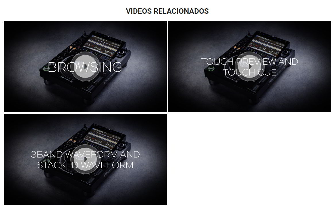 Imagen de 3 portadas de video tutoriales cortos de PioneerDJ sobre los CDJ-3000